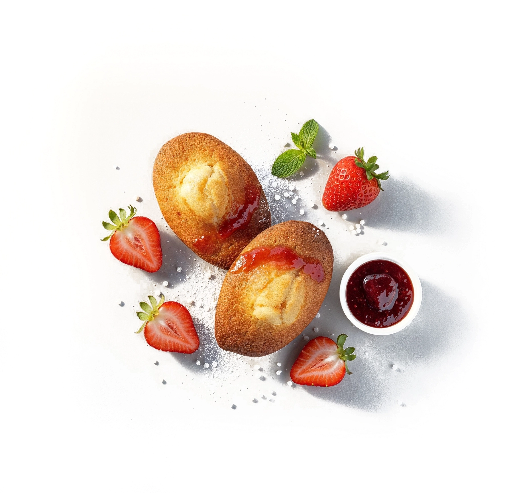 Madeleines fraises